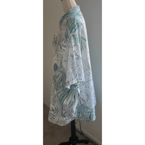 NWT Caribbean Isle Breeze Cotton Linen Short Sleeve Button Down Woven Shirt 4XB - Picture 3 of 12